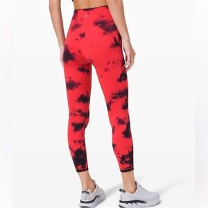 Lululemon Invigorate High-Rise Tight Leggings 25" Inseam In Tie Dye Carnation 4